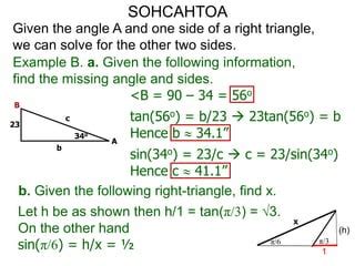 sao cao toa|SOHCAHTOA Explained (19 Step.